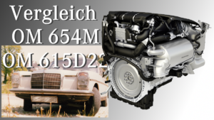 Mercedes OM 654M. Power Diesel mit integriertem Startergenerator ISG und sein Urahn der OM 615 D22